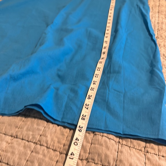 Turquoise v-neck shirt dress 2XL NWOT - Picture 4 of 5